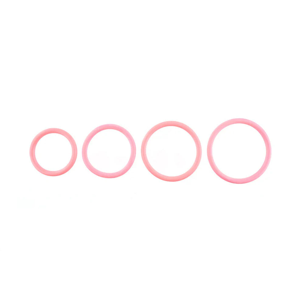 SPORTSHEETS Rubber O-Ring 4 Pack - Coral - Coral Rings - 4 Pack Sportsheets